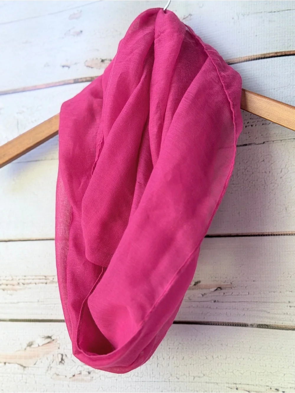 Lightweight Fuchsia Infinity Scarf - Women Accessories